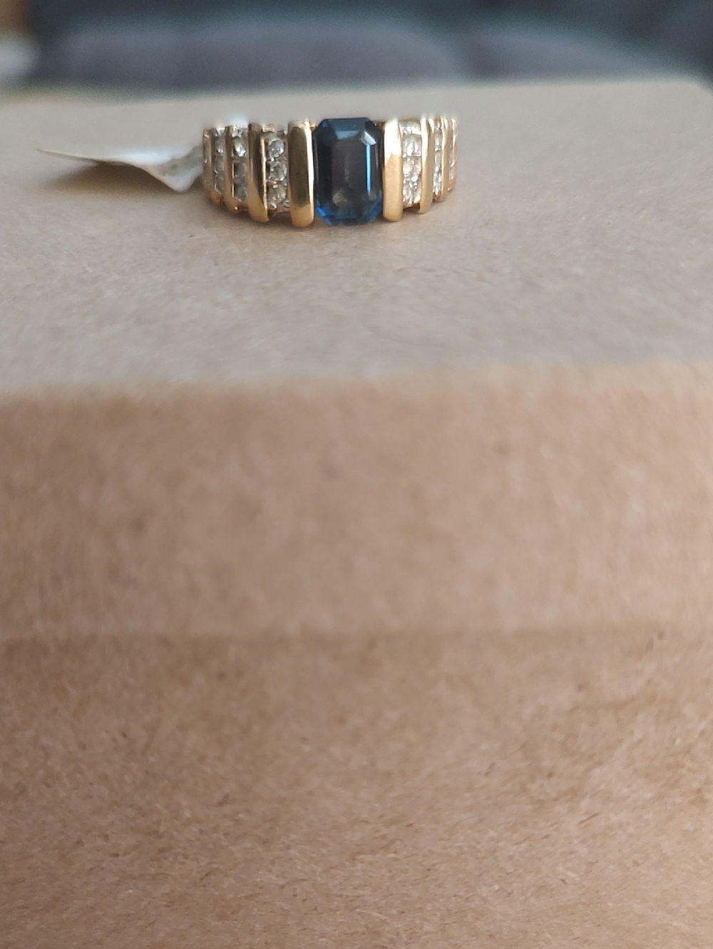 Blue Sapphire and Diamond Accent Gold Ring